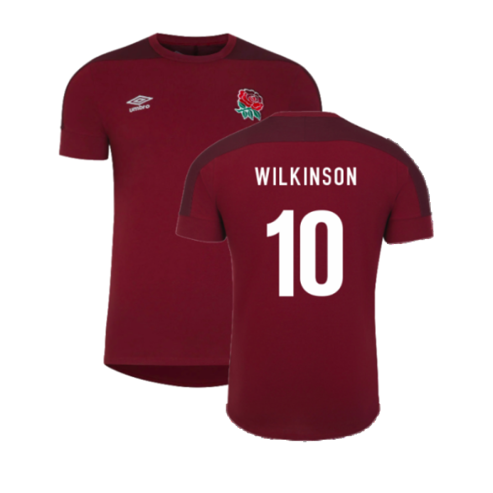 2023-2024 England Rugby Presentation T-Shirt (Tibetan Red) (Wilkinson 10)_4