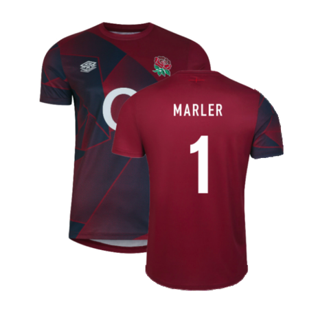 2023-2024 England Rugby Warm Up Jersey (Tibetan Red) (Marler 1)_4