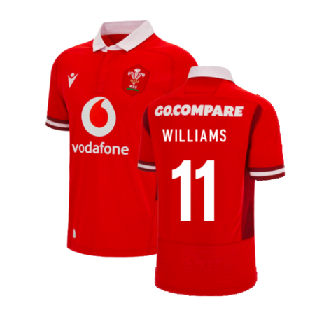2023-2024 Wales Rugby WRU Home Poly Shirt (Williams 11)_4