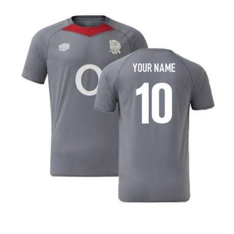 2024-2025 England Rugby Relaxed O2 Training Jersey (Grey) (Your Name)_2