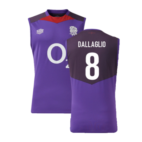 2024-2025 England Rugby Sleeveless Jersey O2 (Violet) (Dallaglio 8)_2