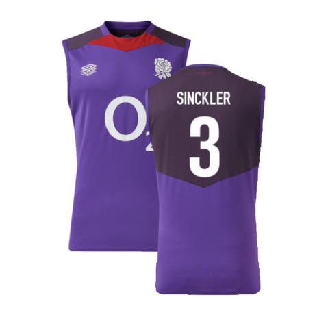 2024-2025 England Rugby Sleeveless Jersey O2 (Violet) (Sinckler 3)_2