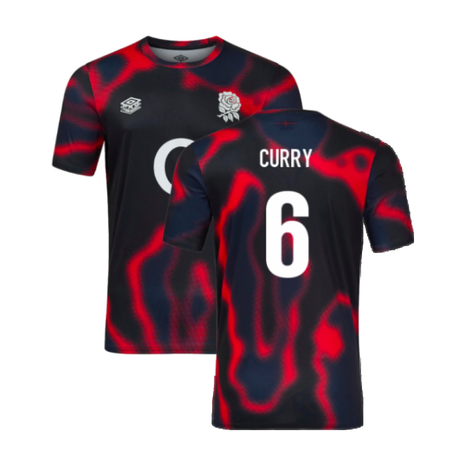 2024-2025 England Rugby Warm Up Jersey (Black) (Curry 6)_2