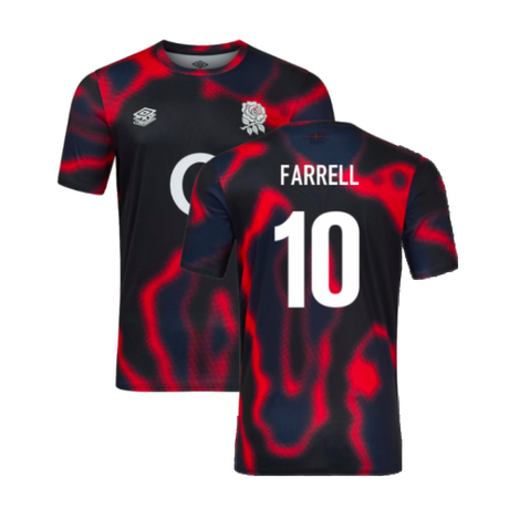 2024-2025 England Rugby Warm Up Jersey (Black) (Farrell 10)_2