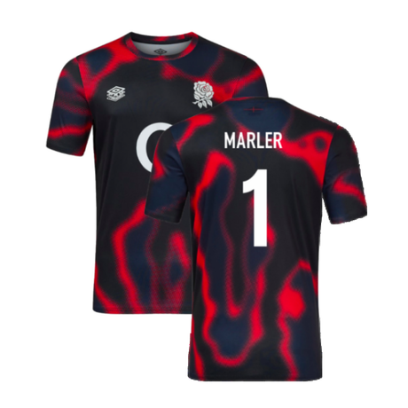2024-2025 England Rugby Warm Up Jersey (Black) (Marler 1)_2