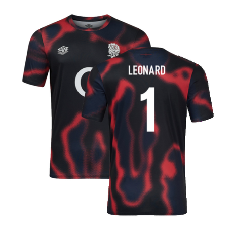 2024-2025 England Rugby Warm Up Jersey O2 (Black) - Kids (Leonard 1)_2