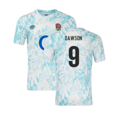 2024-2025 England Rugby Warm Up Jersey (White) (Dawson 9)_2