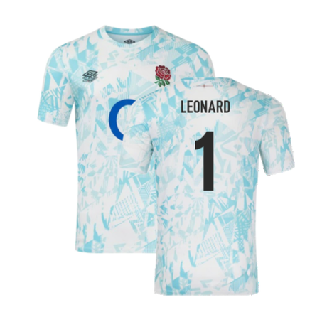 2024-2025 England Rugby Warm Up Jersey (White) (Leonard 1)_2