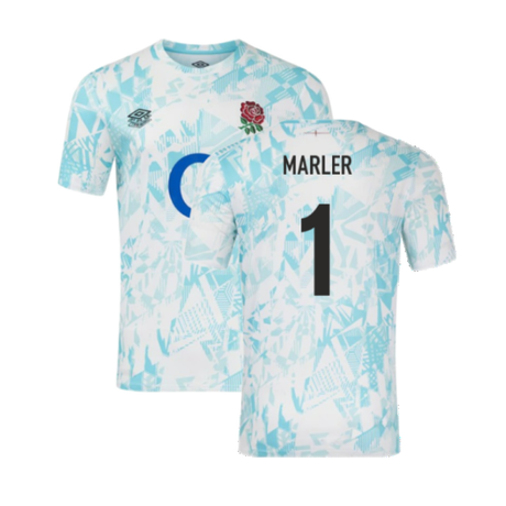 2024-2025 England Rugby Warm Up Jersey (White) (Marler 1)_2