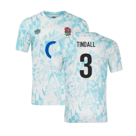 2024-2025 England Rugby Warm Up Jersey (White) (Tindall 3)_2