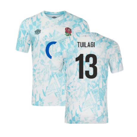 2024-2025 England Rugby Warm Up Jersey (White) (Tuilagi 13)_2