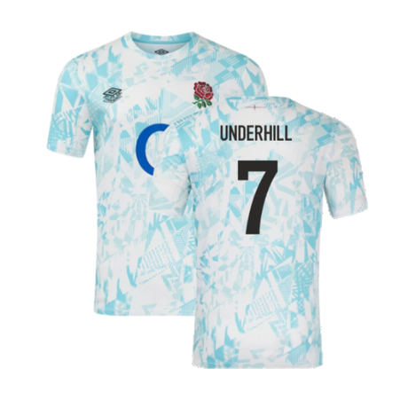 2024-2025 England Rugby Warm Up Jersey (White) (Underhill 7)_2