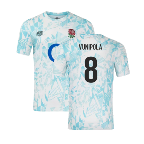 2024-2025 England Rugby Warm Up Jersey (White) (Vunipola 8)_2