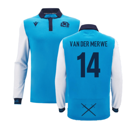 2024-2025 Scotland Rugby Away LS Cotton Shirt (Van Der Merwe 14)_2