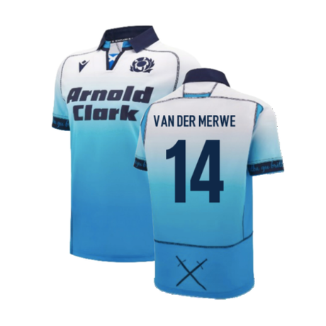 2024-2025 Scotland Rugby Away Replica Shirt (Kids) (Van Der Merwe 14)_2