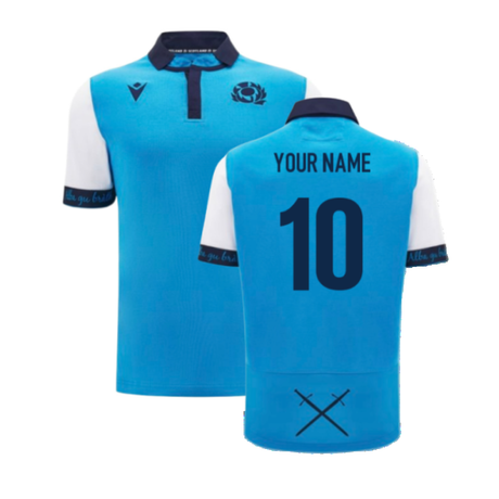 2024-2025 Scotland Rugby Away SS Cotton Shirt (Kids) (Your Name)_2