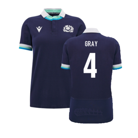 2024-2025 Scotland Rugby Home Cotton Shirt (Womens) (Gray 4)_2