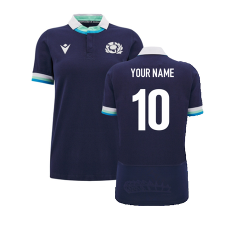 2024-2025 Scotland Rugby Home Cotton Shirt (Womens) (Your Name)_2