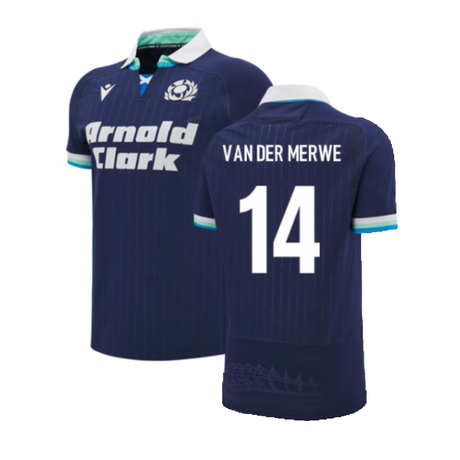 2024-2025 Scotland Rugby Home Slim Fit Shirt (Van Der Merwe 14)_2