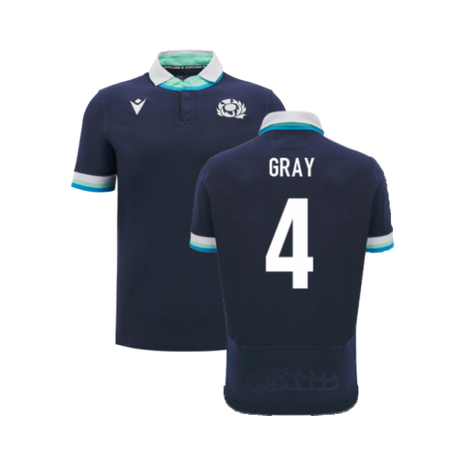 2024-2025 Scotland Rugby Home SS Cotton Shirt (Kids) (Gray 4)_2