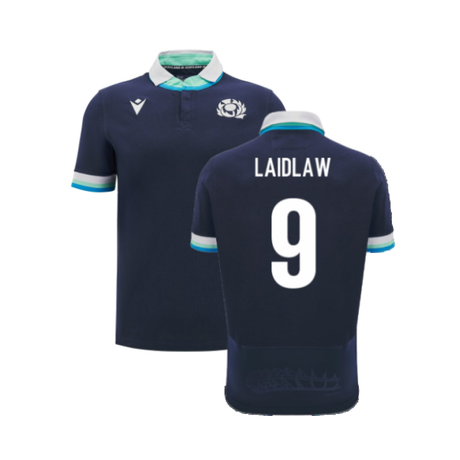 2024-2025 Scotland Rugby Home SS Cotton Shirt (Kids) (Laidlaw 9)_2