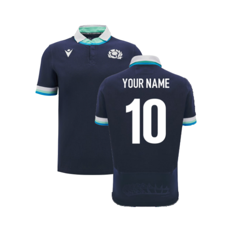 2024-2025 Scotland Rugby Home SS Cotton Shirt (Kids) (Your Name)_2