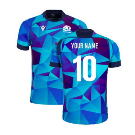 2024-2025 Scotland Rugby Training Jersey (Blue) - Kids (Your Name)_2