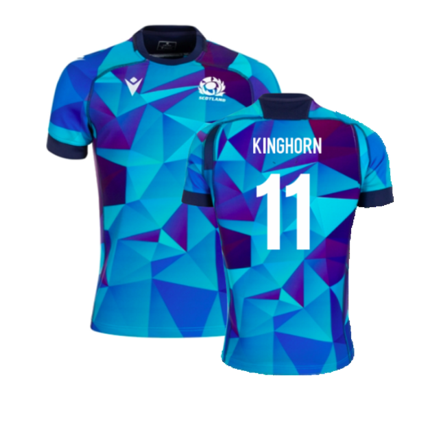 2024-2025 Scotland Rugby Training Jersey (Blue) (Kinghorn 11)_2