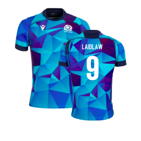 2024-2025 Scotland Rugby Training Jersey (Blue) (Laidlaw 9)_2