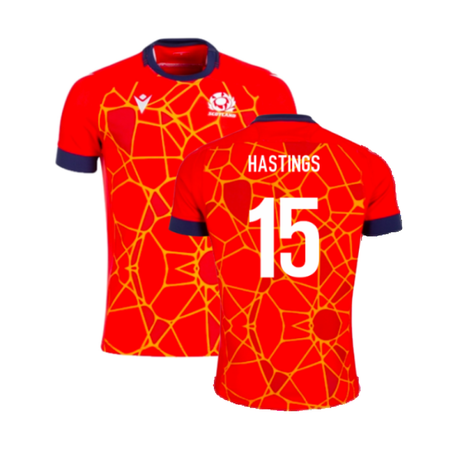 2024-2025 Scotland Rugby Training Jersey (Red) (Hastings 15)_2
