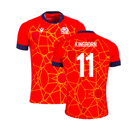 2024-2025 Scotland Rugby Training Jersey (Red) - Kids (Kinghorn 11)_2