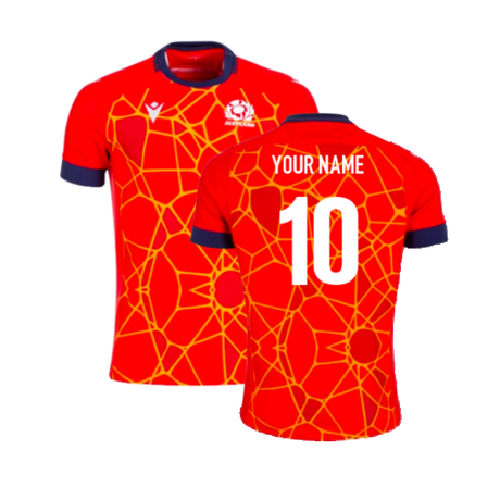2024-2025 Scotland Rugby Training Jersey (Red) - Kids (Your Name)_2