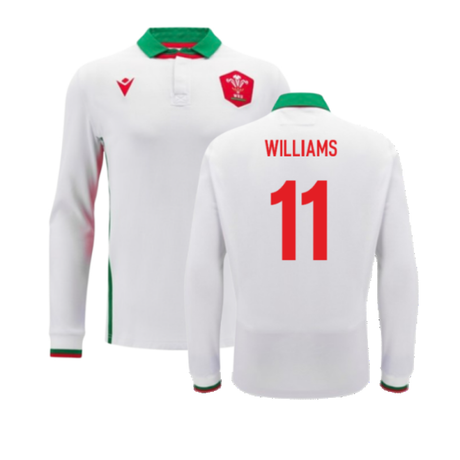 2024-2025 Wales Away Cotton LS Rugby Shirt (Williams 11)_2