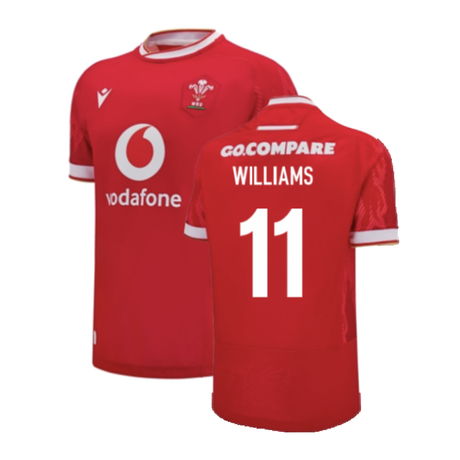 2024-2025 Wales Home Poly Replica Rugby Shirt (Williams 11)_2
