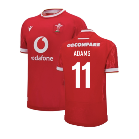 2024-2025 Wales Home Poly Rugby Shirt (Kids) (Adams 11)_2