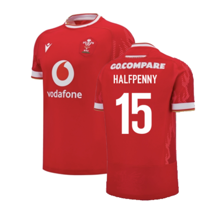 2024-2025 Wales Rugby Home Slim Fit Shirt (Halfpenny 15)_2