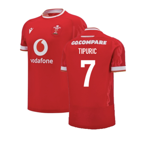 2024-2025 Wales Rugby Home Slim Fit Shirt (Tipuric 7)_2