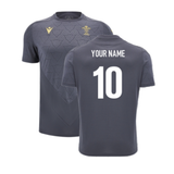 2024-2025 Wales Rugby Training Poly Shirt (Anthracite) (Your Name)_2