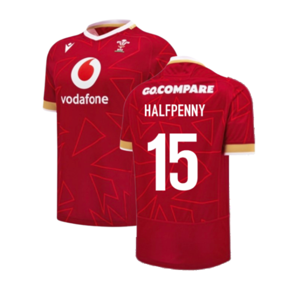 2024-2025 Wales WRU Home Pathway Poly Rugby Shirt (Halfpenny 15)_2