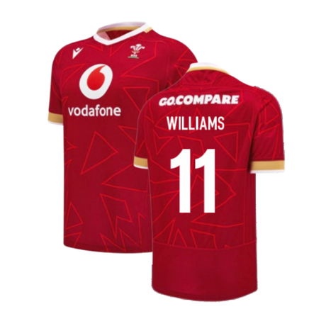 2024-2025 Wales WRU Home Pathway Poly Rugby Shirt (Williams 11)_2
