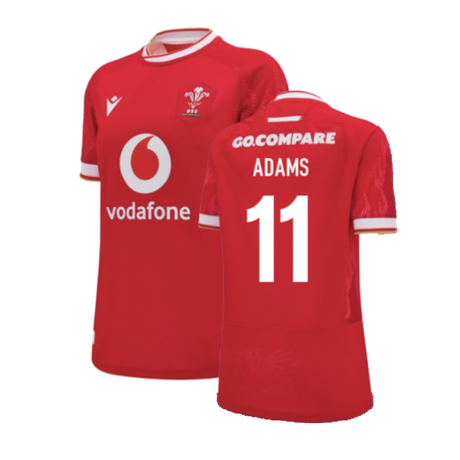 2024-2025 Wales WRU Home Replica Rugby Shirt (Womens) (Adams 11)_2