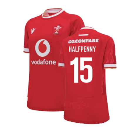 2024-2025 Wales WRU Home Replica Rugby Shirt (Womens) (Halfpenny 15)_2