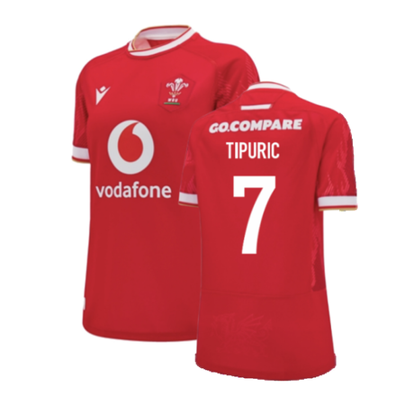 2024-2025 Wales WRU Home Replica Rugby Shirt (Womens) (Tipuric 7)_2