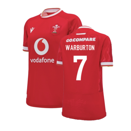 2024-2025 Wales WRU Home Replica Rugby Shirt (Womens) (Warburton 7)_2