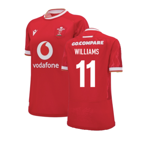 2024-2025 Wales WRU Home Replica Rugby Shirt (Womens) (Williams 11)_2