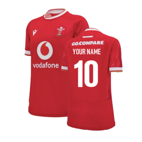 2024-2025 Wales WRU Home Replica Rugby Shirt (Womens) (Your Name)_2