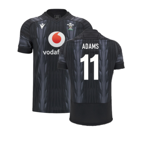2024-2025 Wales WRU Rugby Training Jersey (Black) - Kids (Adams 11)_2