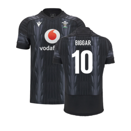 2024-2025 Wales WRU Rugby Training Jersey (Black) - Kids (Biggar 10)_2