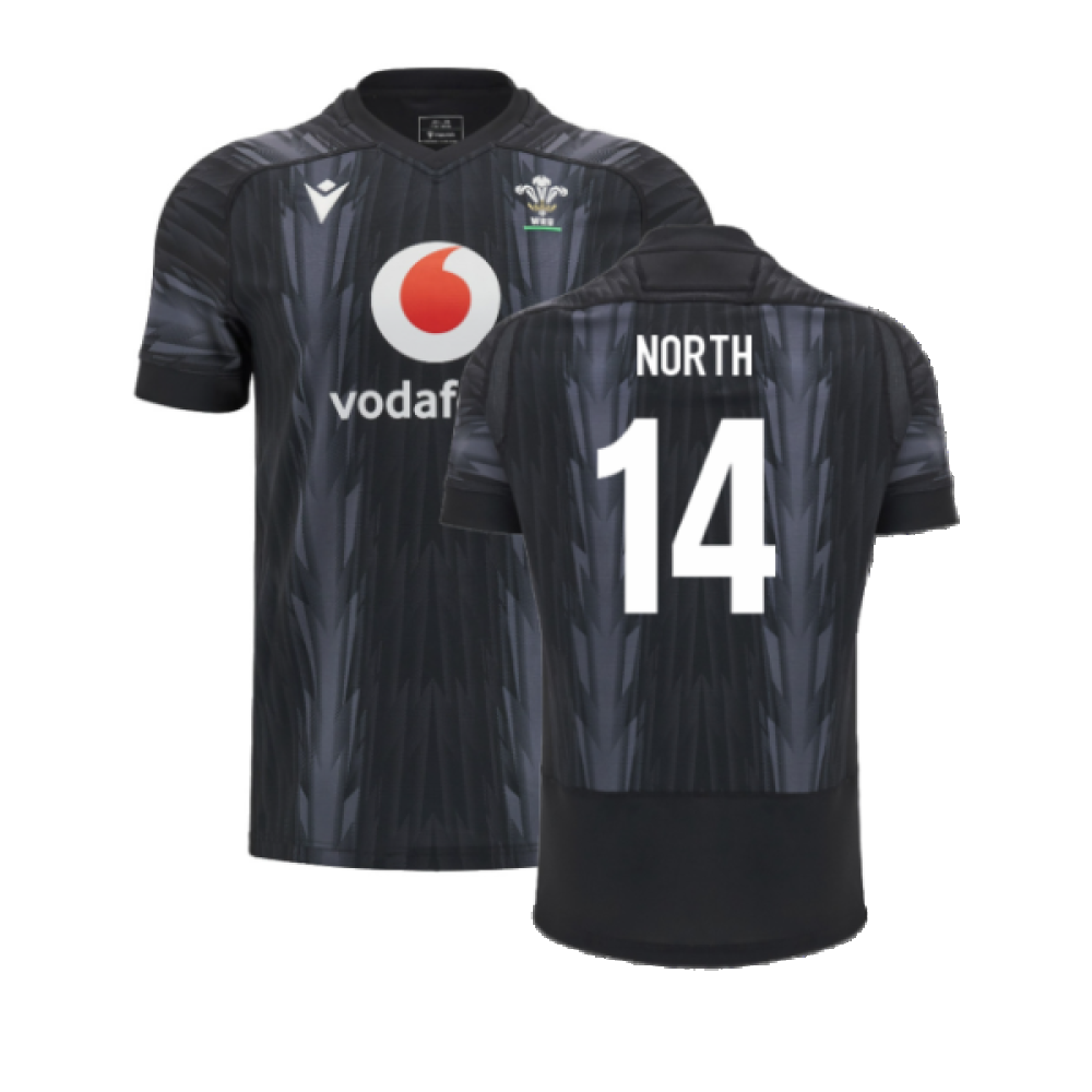 2024-2025 Wales WRU Rugby Training Jersey (Black) - Kids (North 14)_2