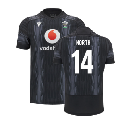 2024-2025 Wales WRU Rugby Training Jersey (Black) - Kids (North 14)_2